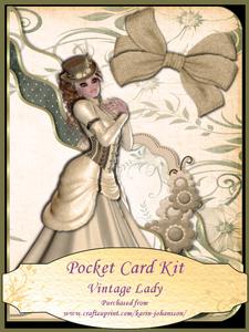 Vintage Lady - Pocket Card