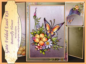 Butterfly Flower - Gate Folded Easel