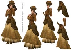 Steampunk Lady - Envelope Card Part 2