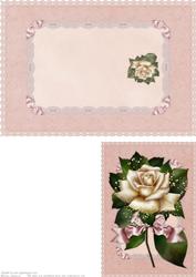Cream Rose - Print & Fold
