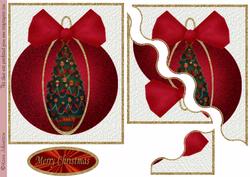 Red Xmasball Single Sidstacker