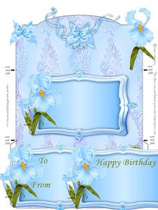 Blue Iris - Mini Money Wallet Kit