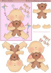 Baby Girl and Teddy