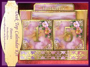 Pansies - Desk to Calender