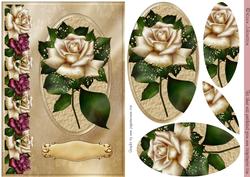 Cream Rose in Pyramid