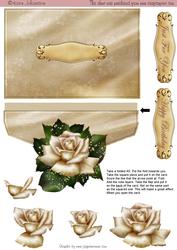 Envelope Card with a Cream Rose