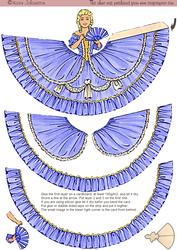 Stand Up Lady in a Crinoline Step by Step