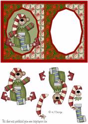 Christmas Teddy and Stocking