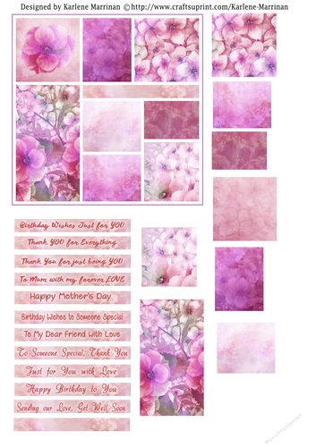 Easy Cut Layout Card Toppers - Pretty Pinks