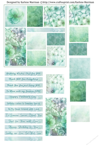 Easy Cut Layout Card Toppers - Truly Turquoise