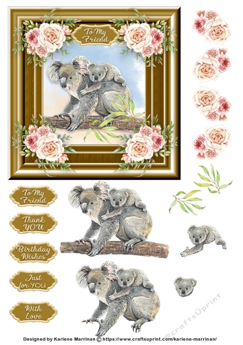 Koala Design 3 Card Topper