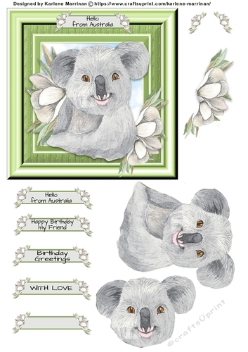 Koala Design 4 Card Topper