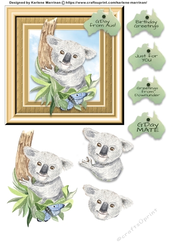 Koala Design 5 Card Topper