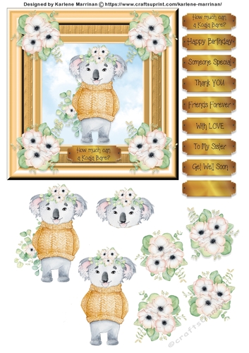 Koala Design 8 Card Topper