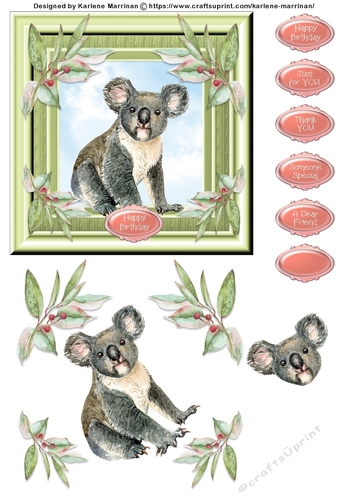 Koala Design 13 Card Topper