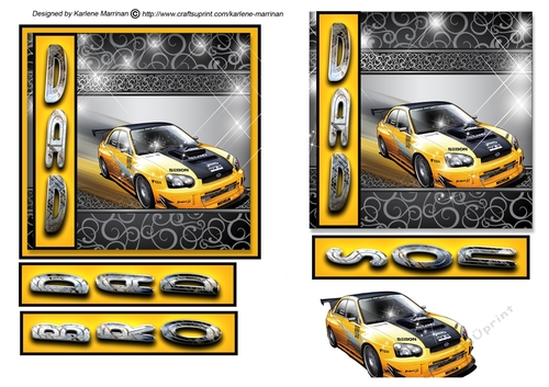 Showcase  Car - Male Topper - Oh YES!! Yellow