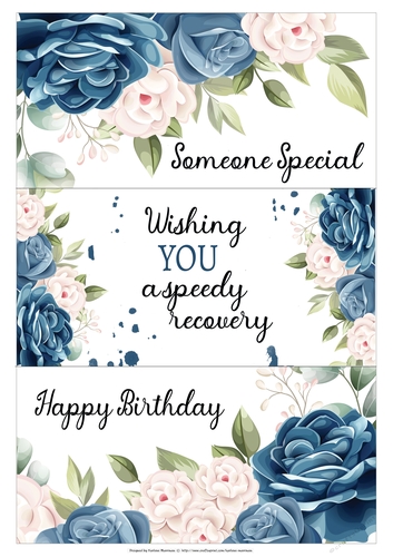 3 Card Topper Floral Sheet - 02
