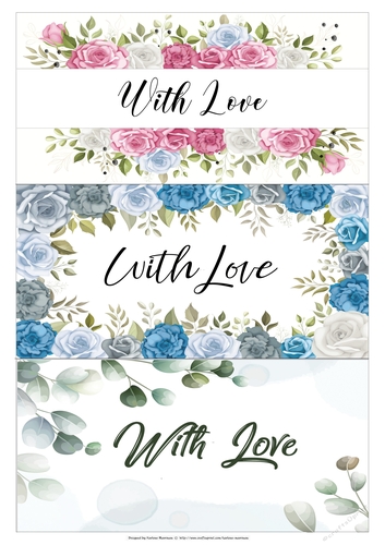 3 Card Topper Floral Sheet - 03