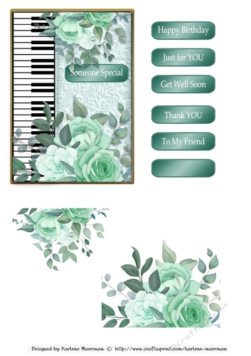 Piano Card Topper 4