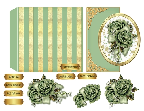 A Touch of Gold Elegance Card Topper