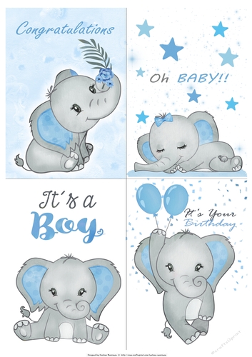 4 Toppers to go - set 4 - Baby Boy