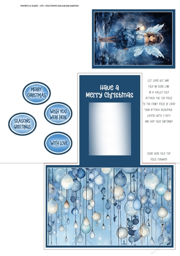Christmas Fairy Fold Over Mountain Card