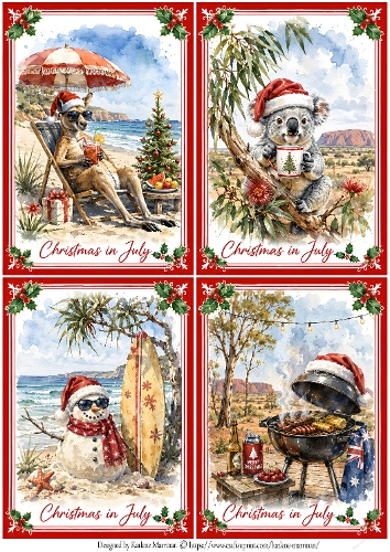 Aussie Christmas in July Toppers