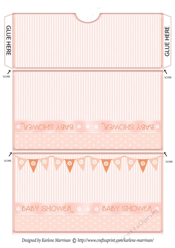 Baby Bunting Shower Voucher/ Money Pocket - Apricot