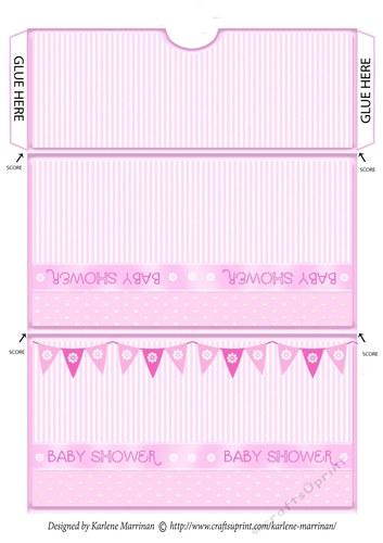 Baby Bunting Shower Voucher/ Money Pocket - Pink