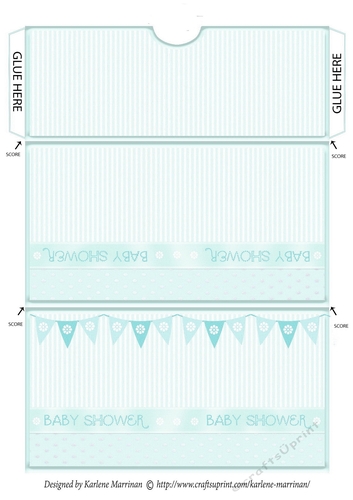 Baby Bunting Shower Voucher/ Money Pocket - Turquoise