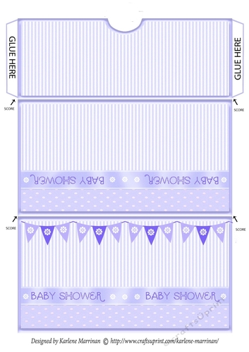 Baby Bunting Shower Voucher/ Money Pocket - Purple