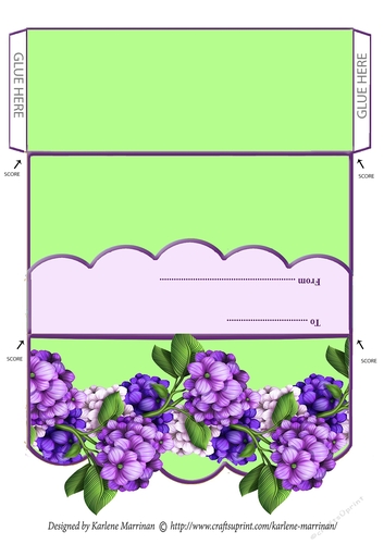 Heavenly Hydrangea -  Envelope Money/Voucher Wallet - Green