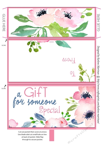 Watercolor Spring -  Envelope Money/Voucher Wallet 