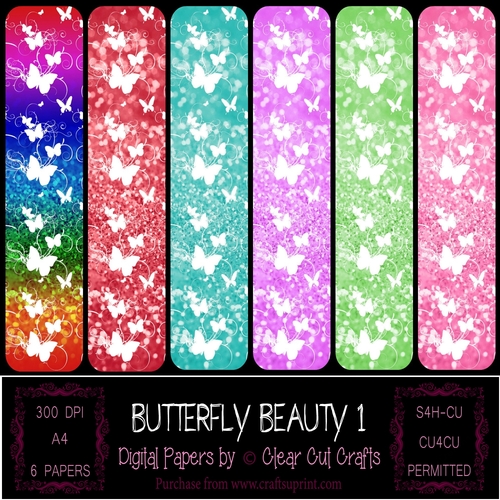 Butterfly Beauty Background Paper - Set 1