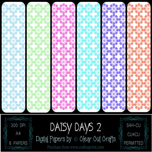 Daisy Days Bright Floral Backgrounds - Set 2