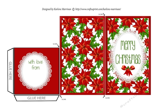 Christmas Flowers  Money/Voucher Pocket Wallet