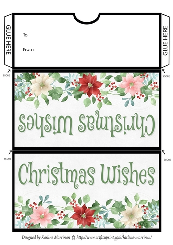 Christmas Wishes Money/Voucher Wallet, Pocket, Envelope