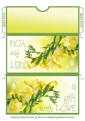 Yellow Spring Floral Money/Voucher Wallet, Pocket, Envelope