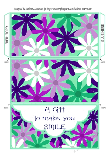Crazy Daisy Gift Money/Voucher  Pocket