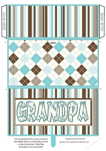 Check Box Grandpa Money/Voucher Wallet, Pocket