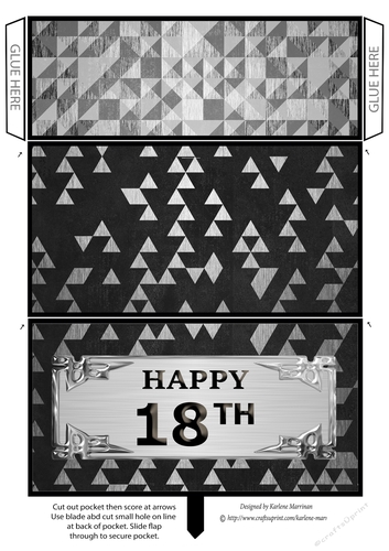 Male 18th Money/Voucher Wallet, Pocket, Envelope