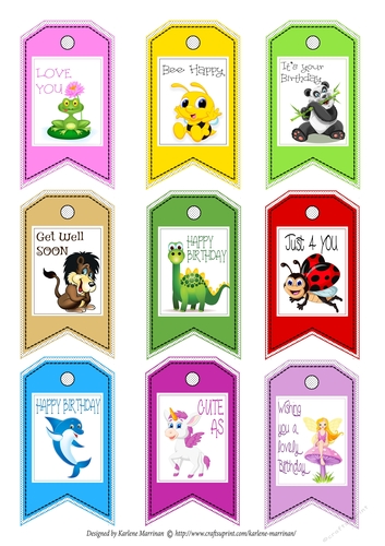 Animal - Pack 1 Gift Tags