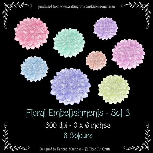 Watercolor Flower Pack 3