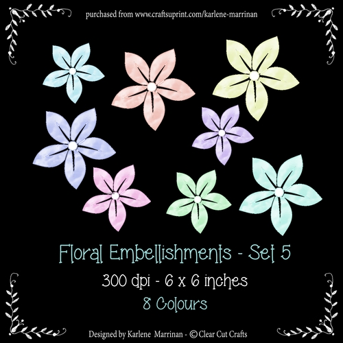 Watercolor Flower Pack 5