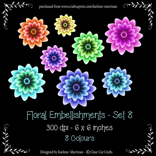Digital Flower Pack 8