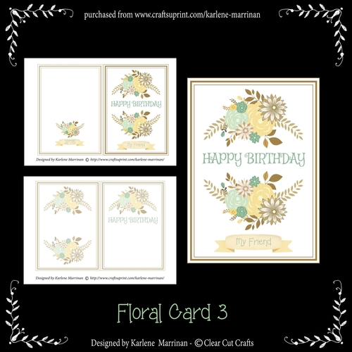 Floral Happy Birthday Card