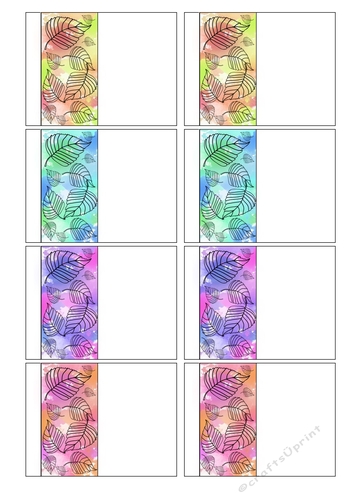 Spring Leaves - Sheet 1 - Note/Tag Cards