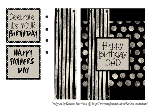 Chic Male Black & Cream Card