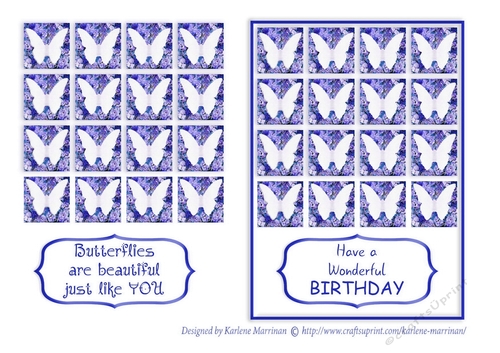 Butterflies are Beautiful Topper - Purple