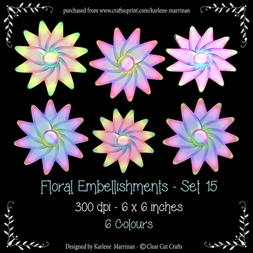Digital Flower Pack 15